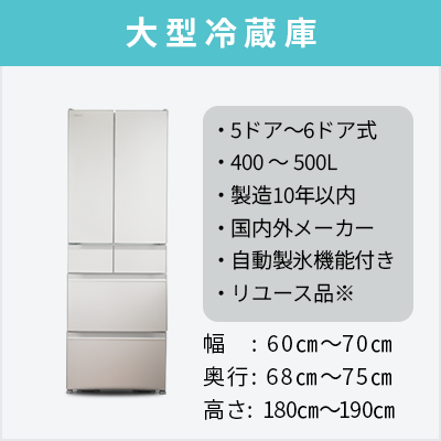 5~6ドア 単品 中古大型冷蔵庫(400~500L)